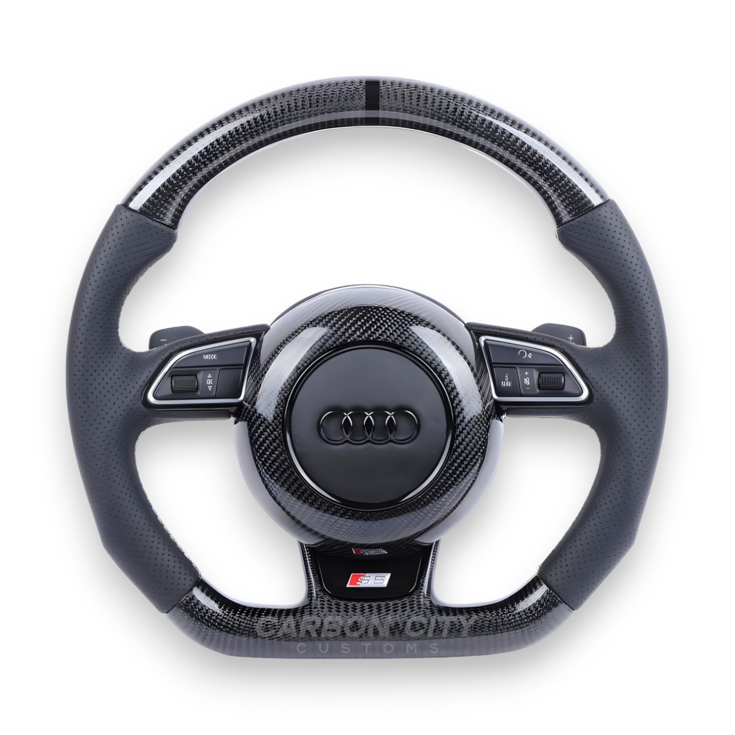 Audi A/S/RS Style (1st Gen) Customizable Steering Wheel (Fits 2013 - 2016 Models)