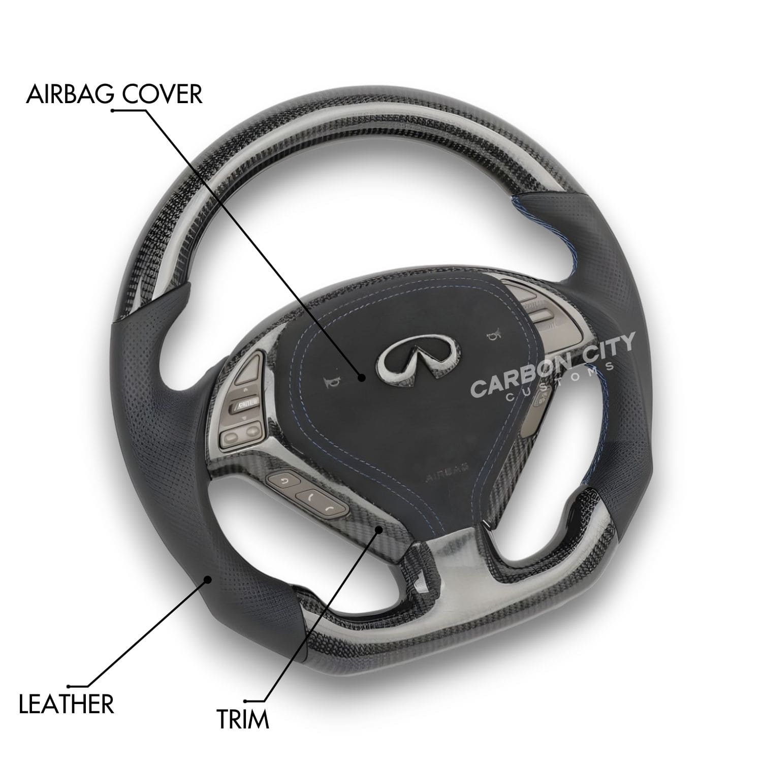 Infiniti G25/G35/G37 Style Customizable Steering Wheel