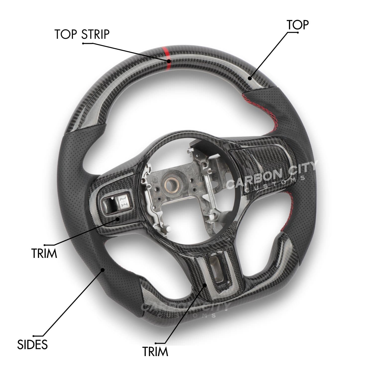 Mitsubishi Lancer Evolution X Style Customizable Steering Wheel