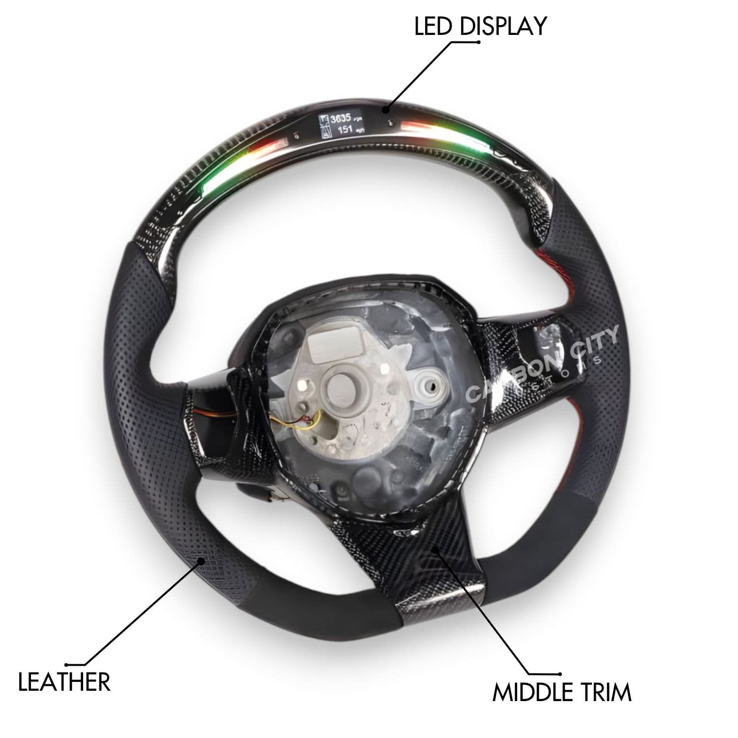 Lamborghini Aventador Style Customizable Steering Wheel