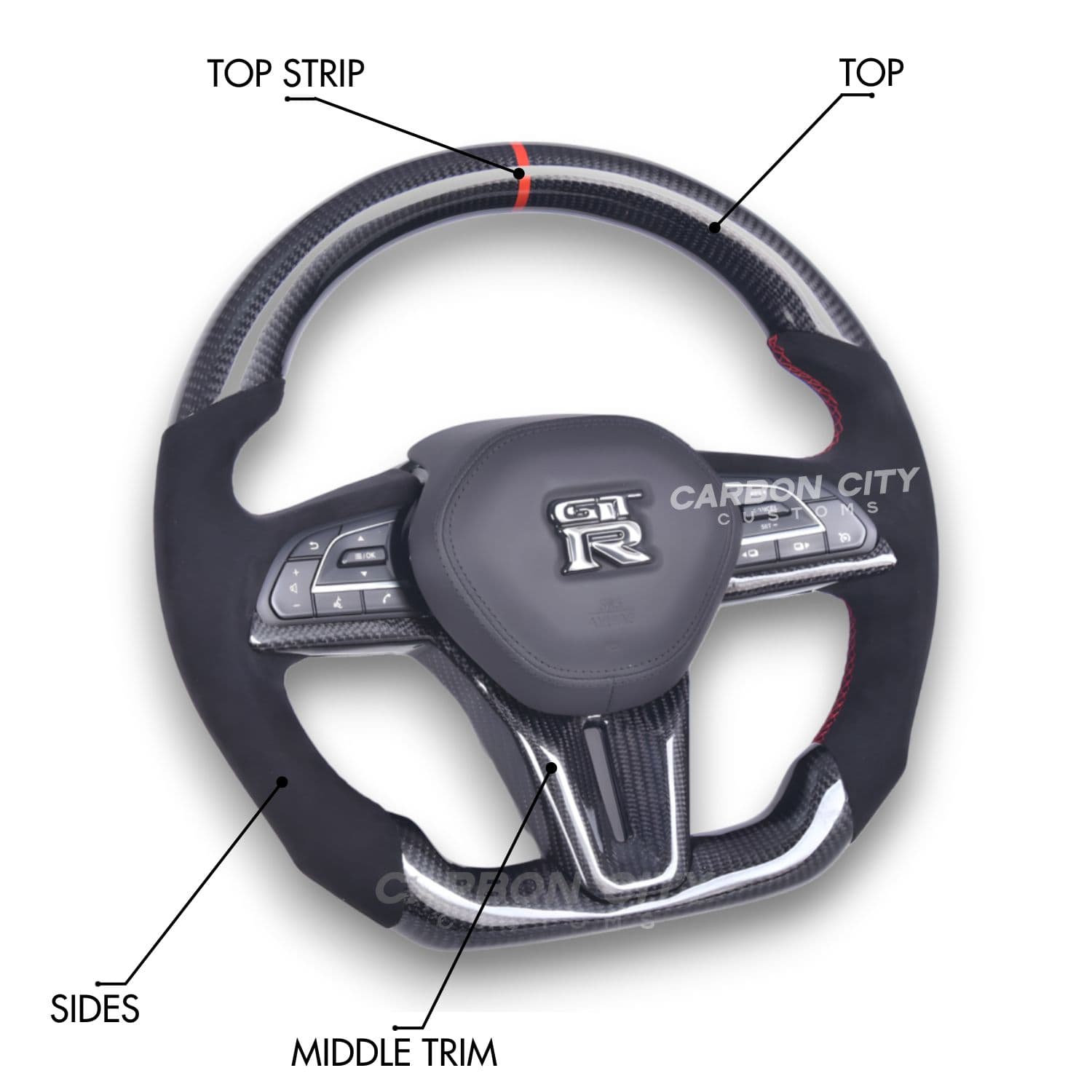 Nissan GT-R R35 (2016 - 2024) Style Customizable Steering Wheel