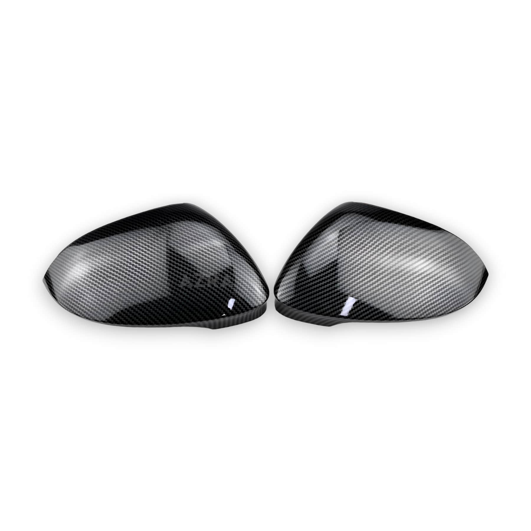 AZRA Volkswagen Golf Mk8 | Gloss Black / Carbon Print Mirror Caps Carbon Print