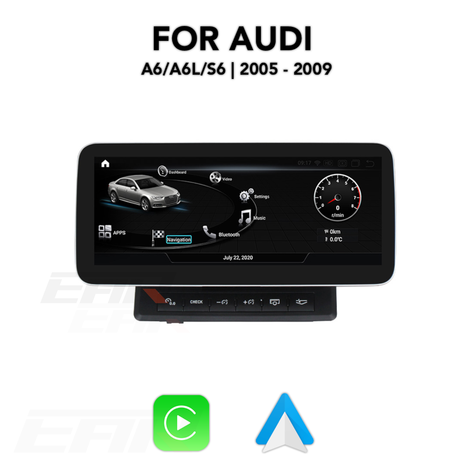 Audi A6/A6L/S6 Android 13.0 Multimedia 10.25"/12.5" Touchscreen Display + Built-In Wireless Carplay & Android Auto | 2005 - 2009 | LHD/RHD