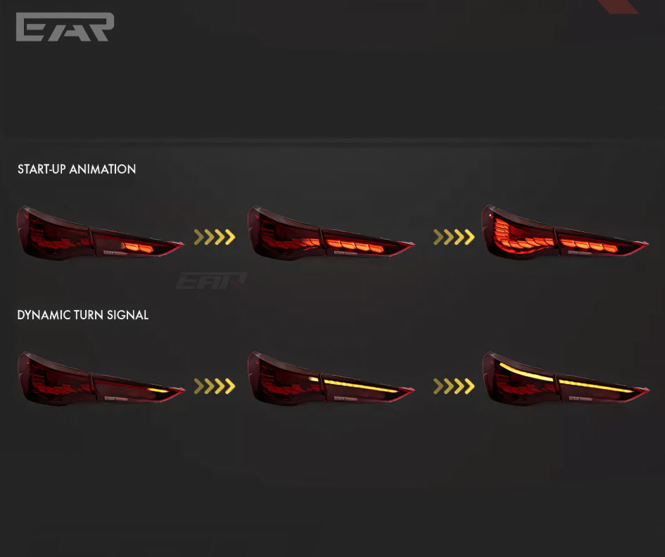 BMW 4 Series & M4 G82 / G83 & G22 / G23 / G26 GTS OLED Style Sequential Tail Lights