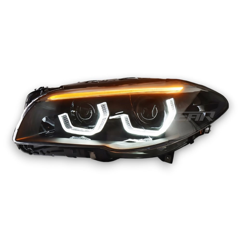 BMW 5 Series F10/F18 Xenon Angel LED Style Headlights (2011 - 2017) (Plug & Play)