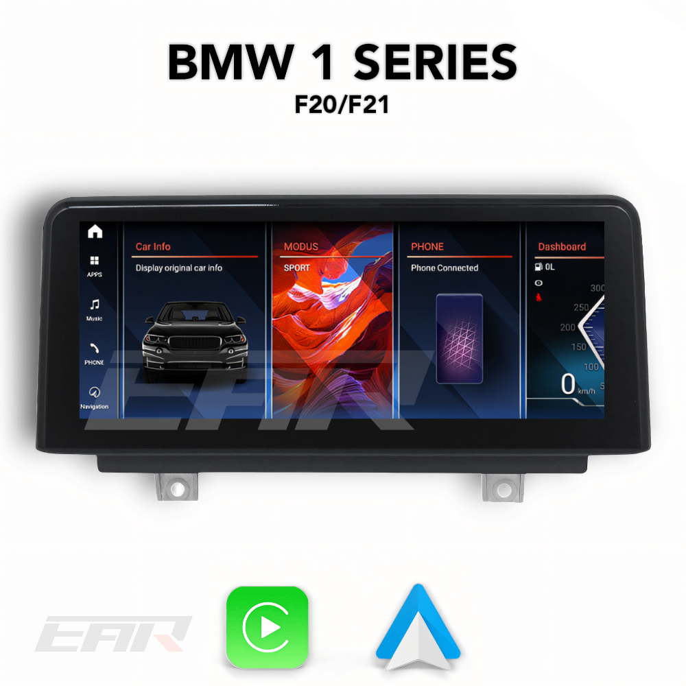 BMW iDrive 8 Android 13.0 1 Series (F20/F21) Multimedia 8.8"/10.25" Touchscreen Display + Built-In Wireless Carplay & Android Auto | 2012+ | LHD/RHD
