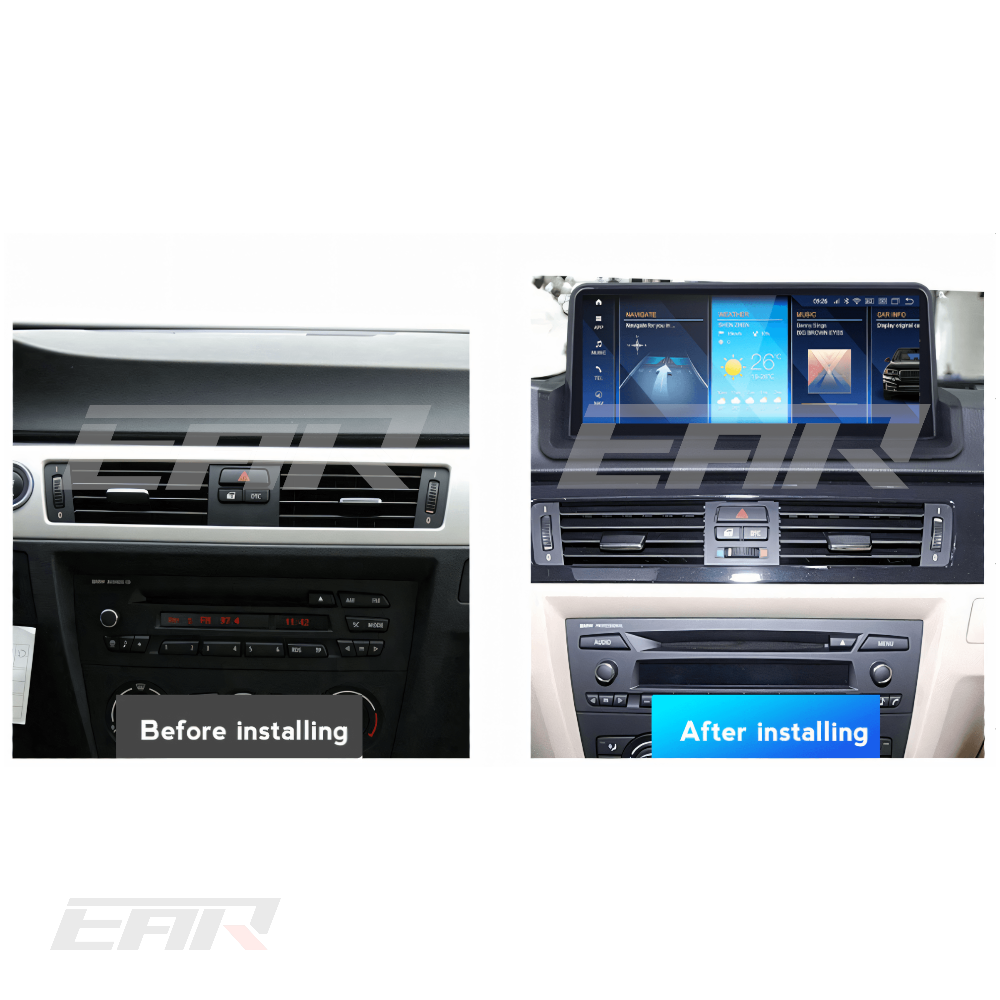 BMW iDrive 8 Android 13.0 3 Series (E90 With No Screen) Multimedia 10.25" Touchscreen Display + Built-In Wireless Carplay & Android Auto | 2004 - 2012 | LHD/RHD