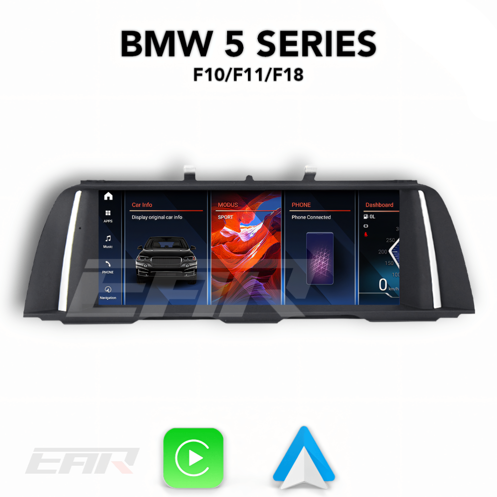 BMW iDrive 8 Android 13.0 5 Series (F10/F11/F18) Multimedia 10.25"/12.3" Touchscreen Display + Built-In Wireless Carplay & Android Auto | 2010 - 2017 | LHD/RHD