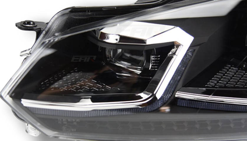 Volkswagen Golf Mk6 Sequential Mk7.5 Style Xenon Angel LED Headlights (2009 - 2012)