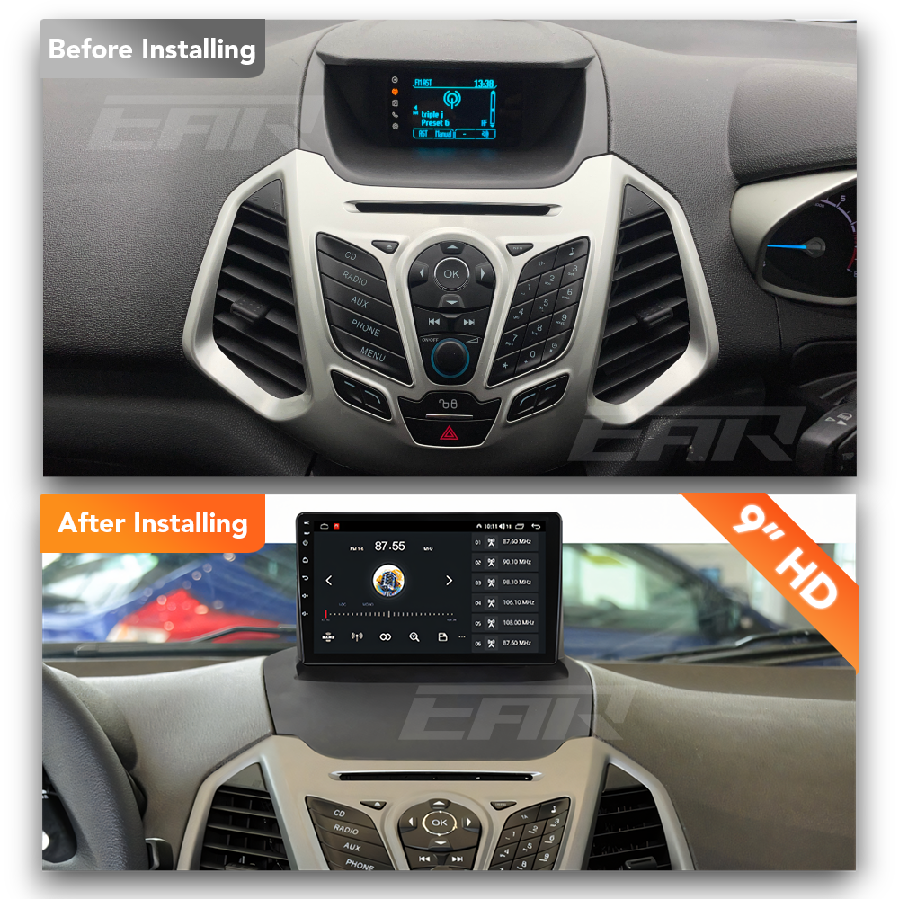 Ford EcoSport (2013 - 2017) Multimedia 9" Touchscreen Display + Built-In Wireless Carplay & Android Auto