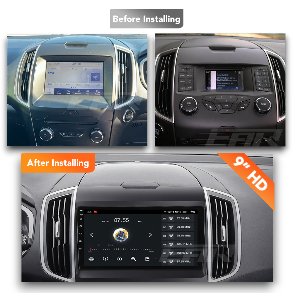 Ford Edge/Endura (2015 - 2019) Multimedia 9" Touchscreen Display + Built-In Wireless Carplay & Android Auto