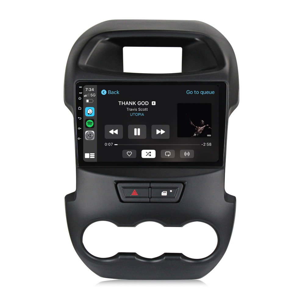 Ford Ranger (2012 - 2015) Multimedia 9" Touchscreen Display + Built-In Wireless Carplay & Android Auto