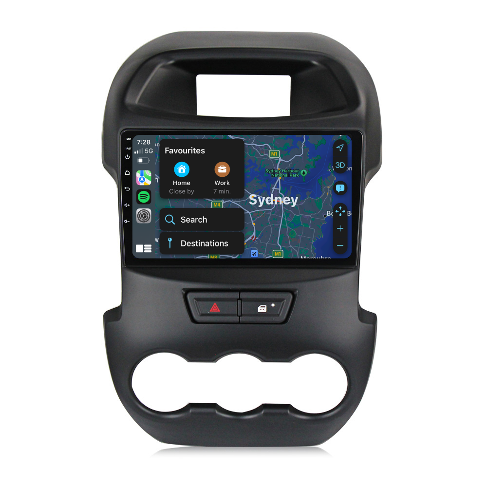 Ford Ranger (2012 - 2015) Multimedia 9" Touchscreen Display + Built-In Wireless Carplay & Android Auto