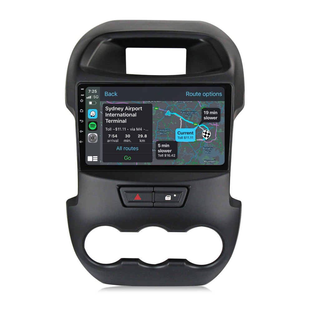 Ford Ranger (2012 - 2015) Multimedia 9" Touchscreen Display + Built-In Wireless Carplay & Android Auto