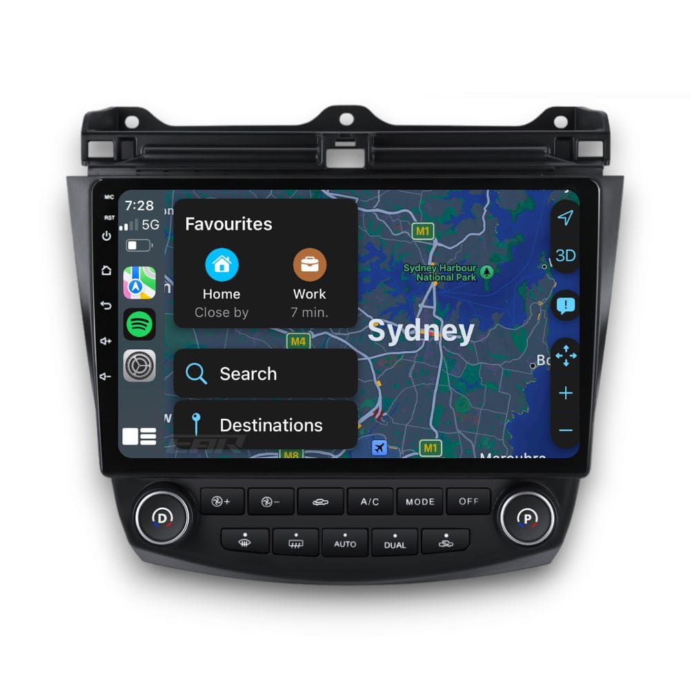 Honda Accord Euro (2003 - 2007) Multimedia 10" Touchscreen Display + Built-In Wireless Carplay & Android Auto