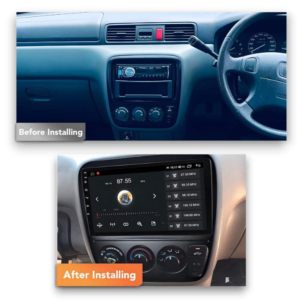 Honda CR-V (1997 - 2001) Multimedia 9" Touchscreen Display + Built-In Wireless Carplay & Android Auto