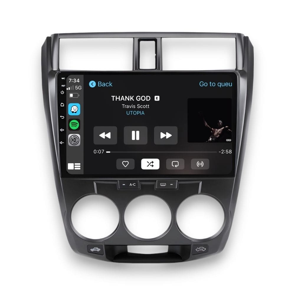 Honda City (2008 - 2013) Multimedia 10" Touchscreen Display + Built-In Wireless Carplay & Android Auto