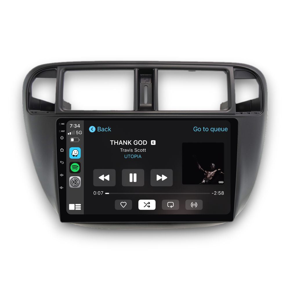 Honda Civic (1992 - 2000) Multimedia 9" Touchscreen Display + Built-In Wireless Carplay & Android Auto