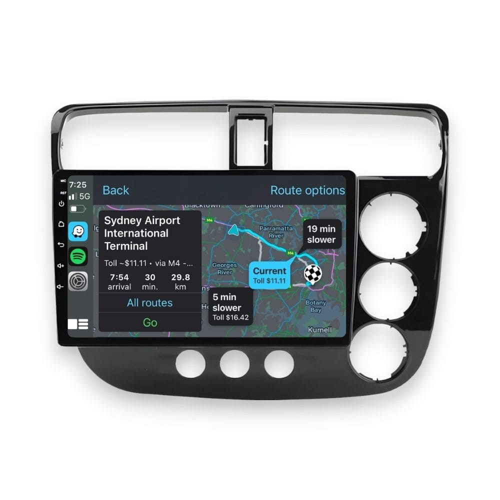 Honda Civic (2001 - 2005) Multimedia 9" Touchscreen Display + Built-In Wireless Carplay & Android Auto