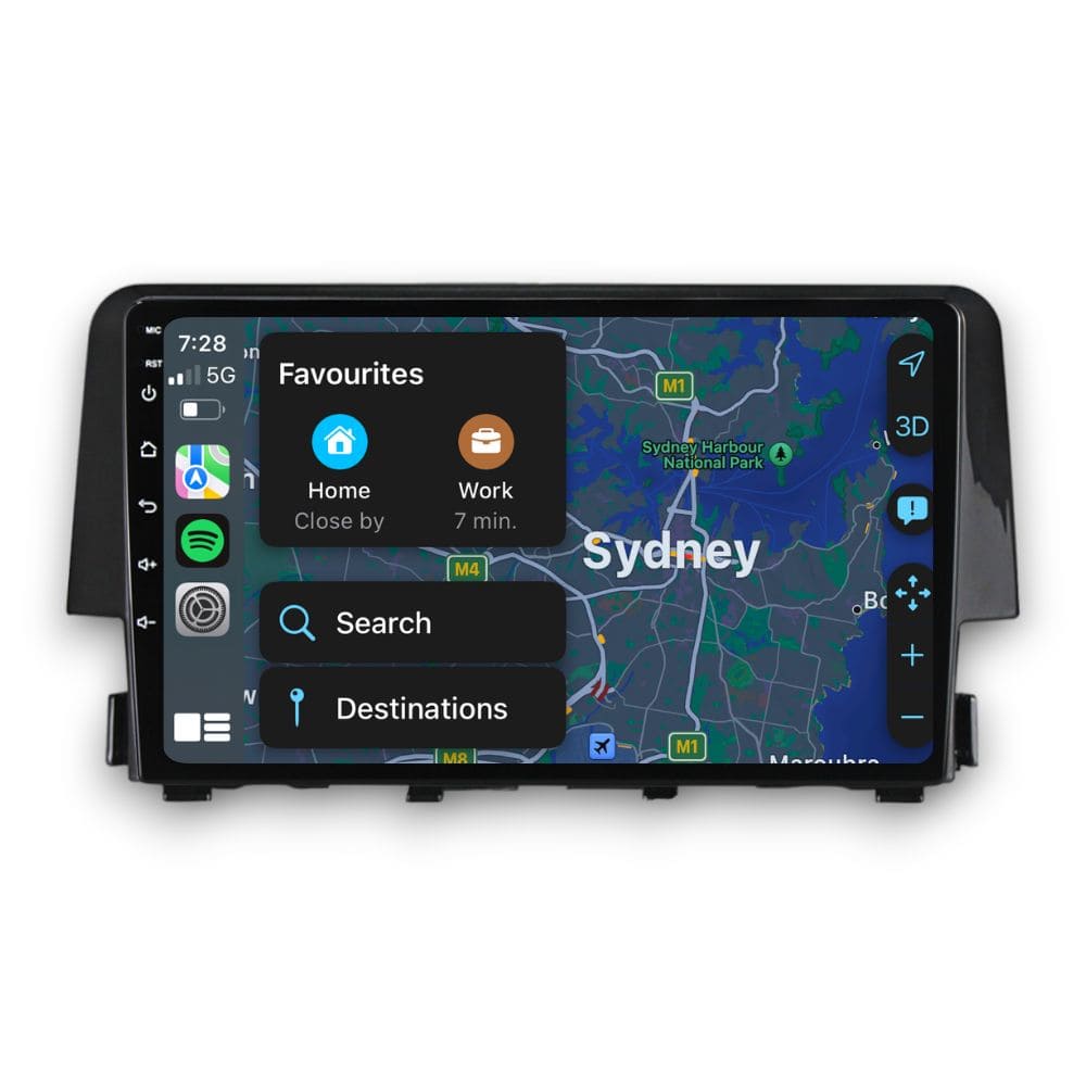 Honda Civic (2016 - 2021) Multimedia 9" Touchscreen Display + Built-In Wireless Carplay & Android Auto