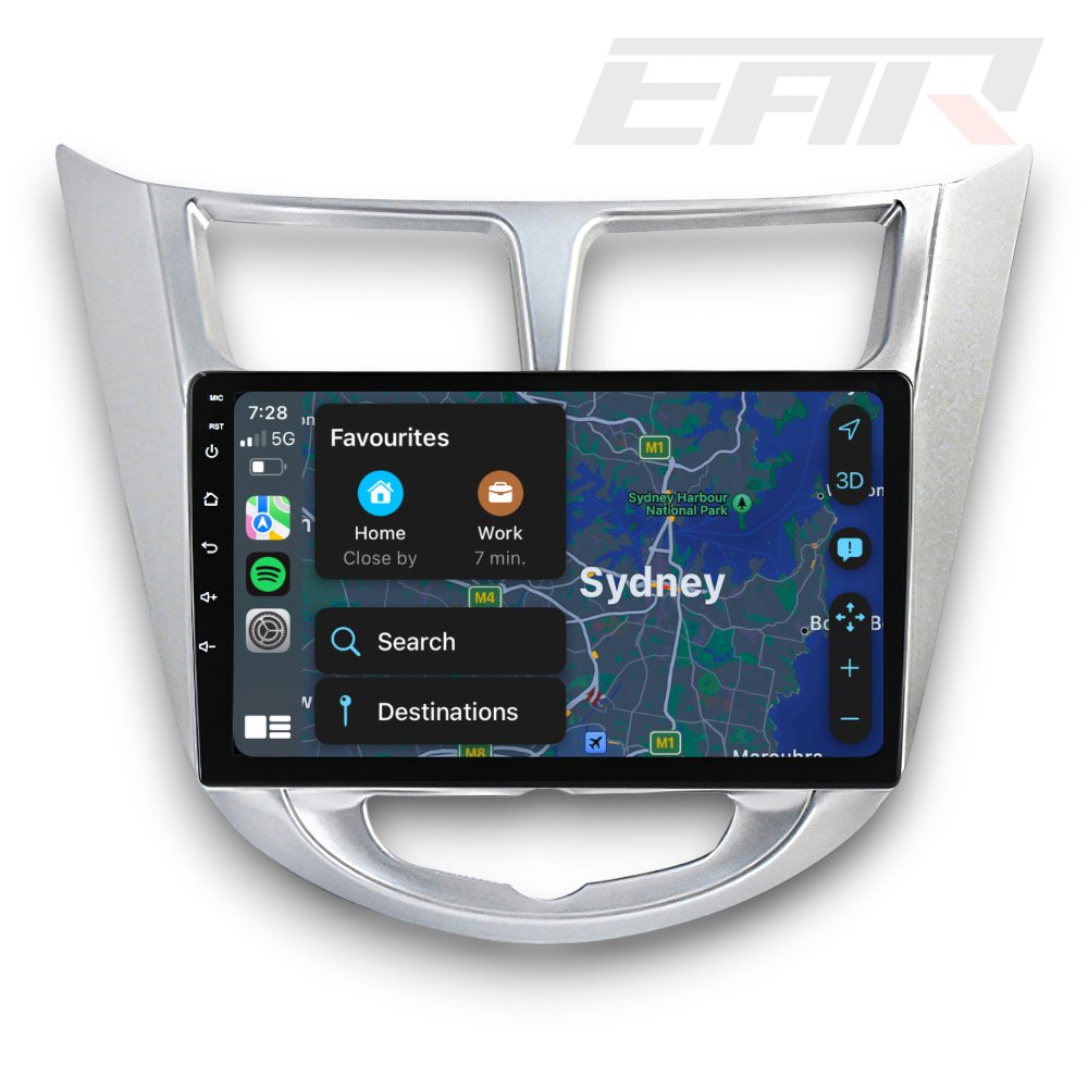Hyundai Accent/Verna (2011 - 2019) Multimedia 9" Touchscreen Display + Built-In Wireless Carplay & Android Auto