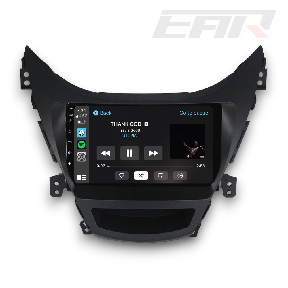 Hyundai Elantra/Avante (2011 - 2016) Multimedia 9" Touchscreen Display + Built-In Wireless Carplay & Android Auto