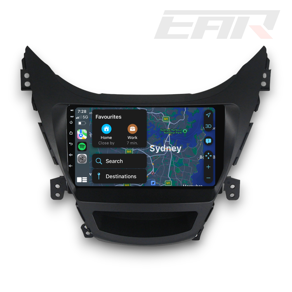 Hyundai Elantra/Avante (2011 - 2016) Multimedia 9" Touchscreen Display + Built-In Wireless Carplay & Android Auto