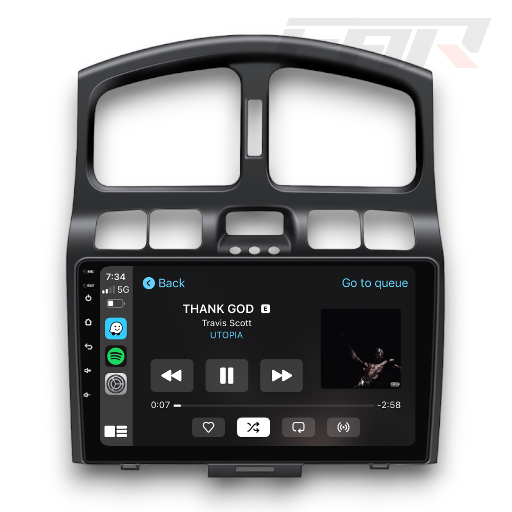 Hyundai Santa Fe (2000 - 2006) Multimedia 9" Touchscreen Display + Built-In Wireless Carplay & Android Auto