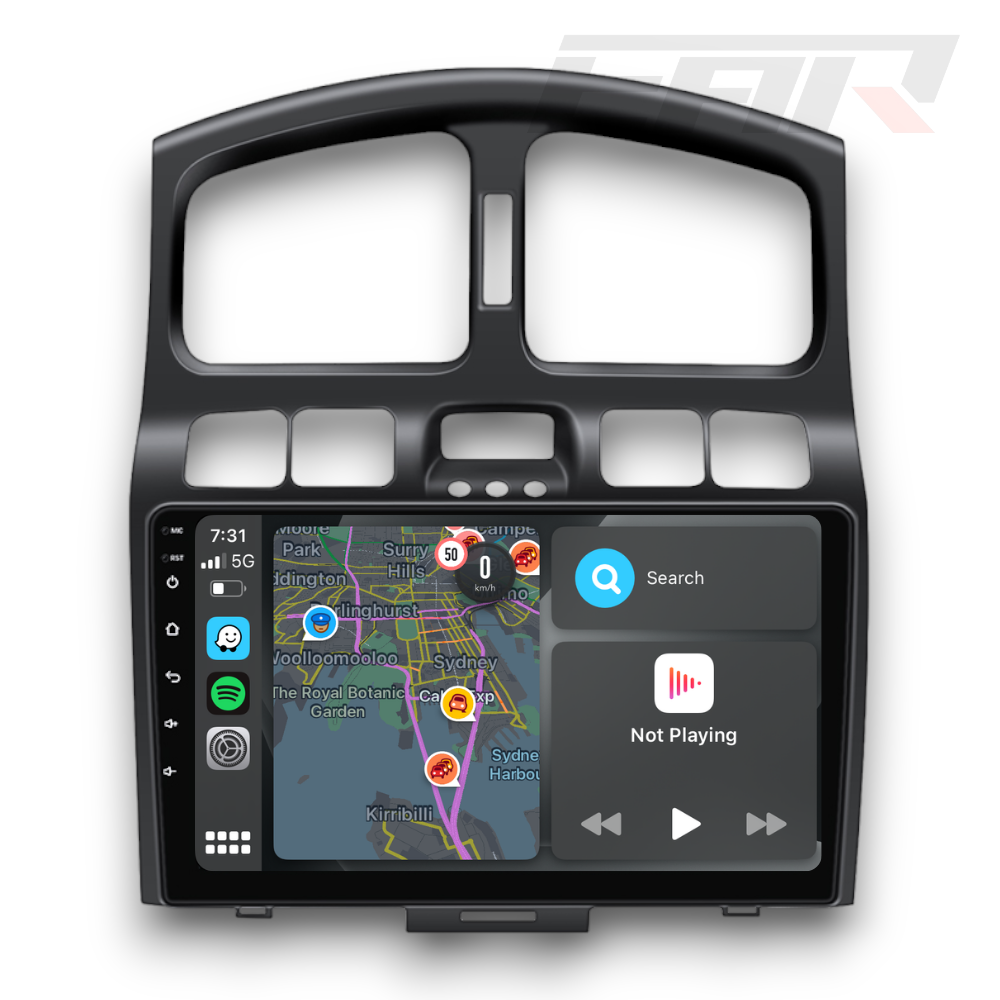 Hyundai Santa Fe (2000 - 2006) Multimedia 9" Touchscreen Display + Built-In Wireless Carplay & Android Auto