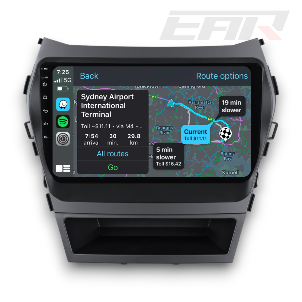 Hyundai Santa Fe (2013 - 2018) Multimedia 9" Touchscreen Display + Built-In Wireless Carplay & Android Auto