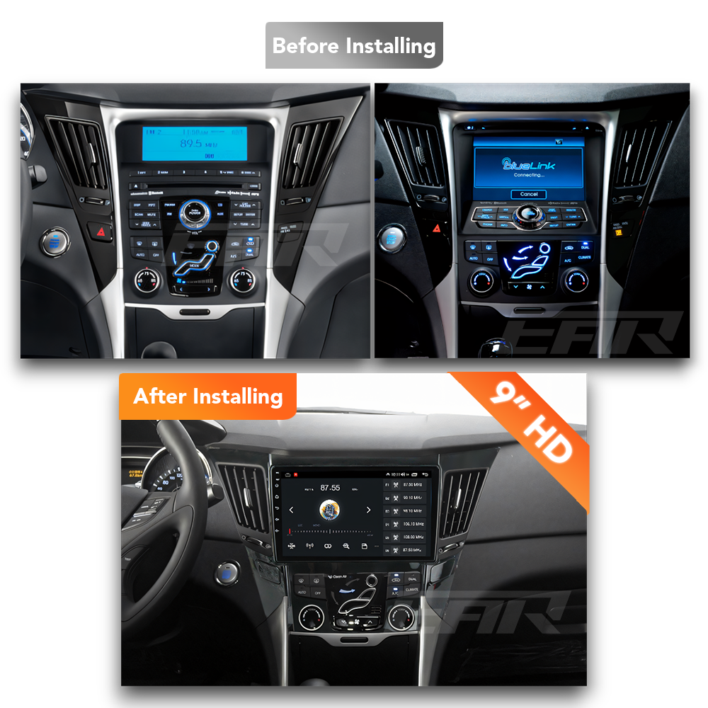 Hyundai Sonota (2010 - 2014) Multimedia 9" Touchscreen Display + Built-In Wireless Carplay & Android Auto