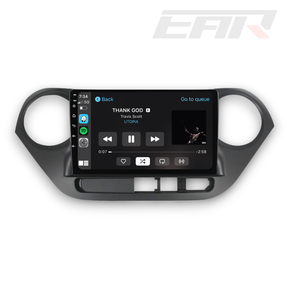 Hyundai i10 (2014 - 2017) Multimedia 10" Touchscreen Display + Built-In Wireless Carplay & Android Auto
