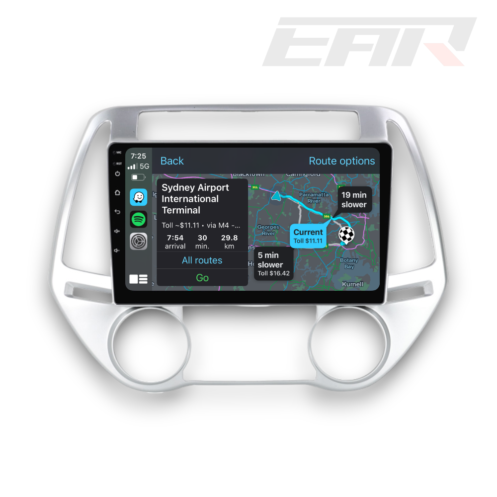 Hyundai i20 (2010 - 2015) Multimedia 9" Touchscreen Display + Built-In Wireless Carplay & Android Auto