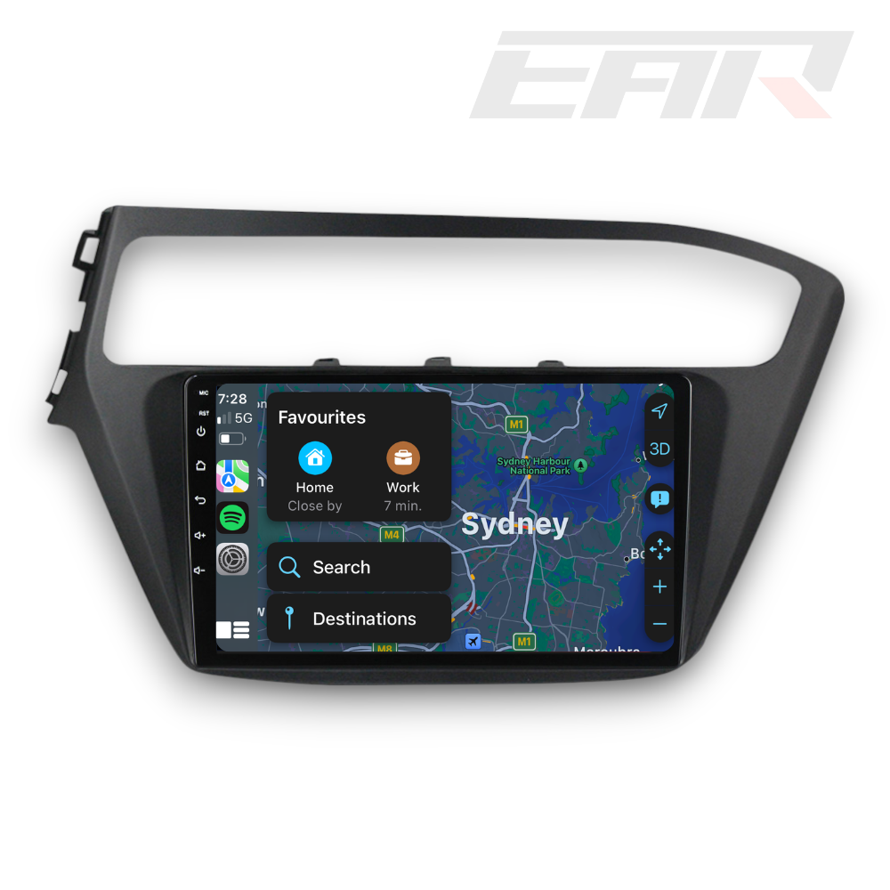 Hyundai i20 (2017 - 2018) Multimedia 9" Touchscreen Display + Built-In Wireless Carplay & Android Auto