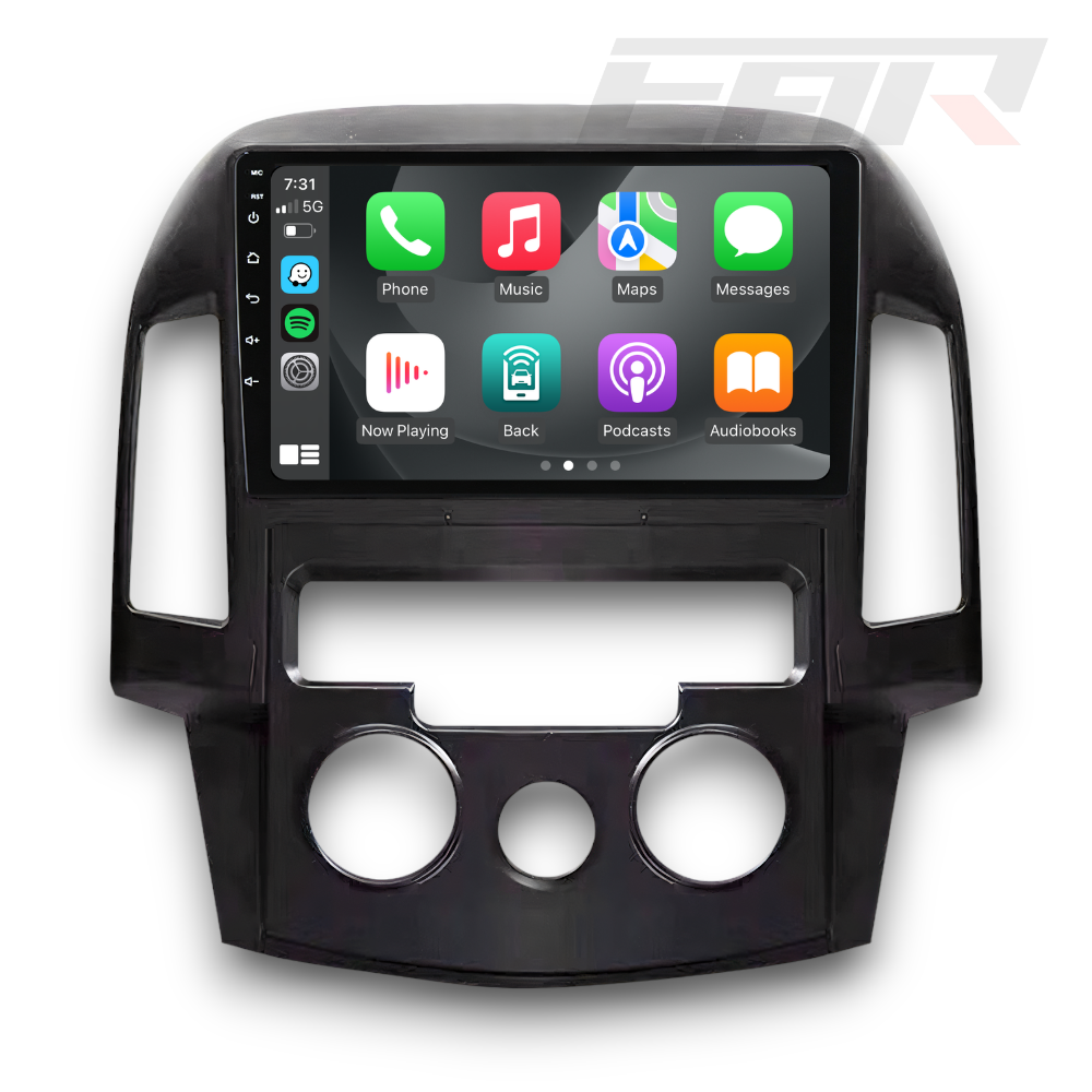 Hyundai i30 (2007 - 2012) Manual A/C Multimedia 9" Touchscreen Display + Built-In Wireless Carplay & Android Auto