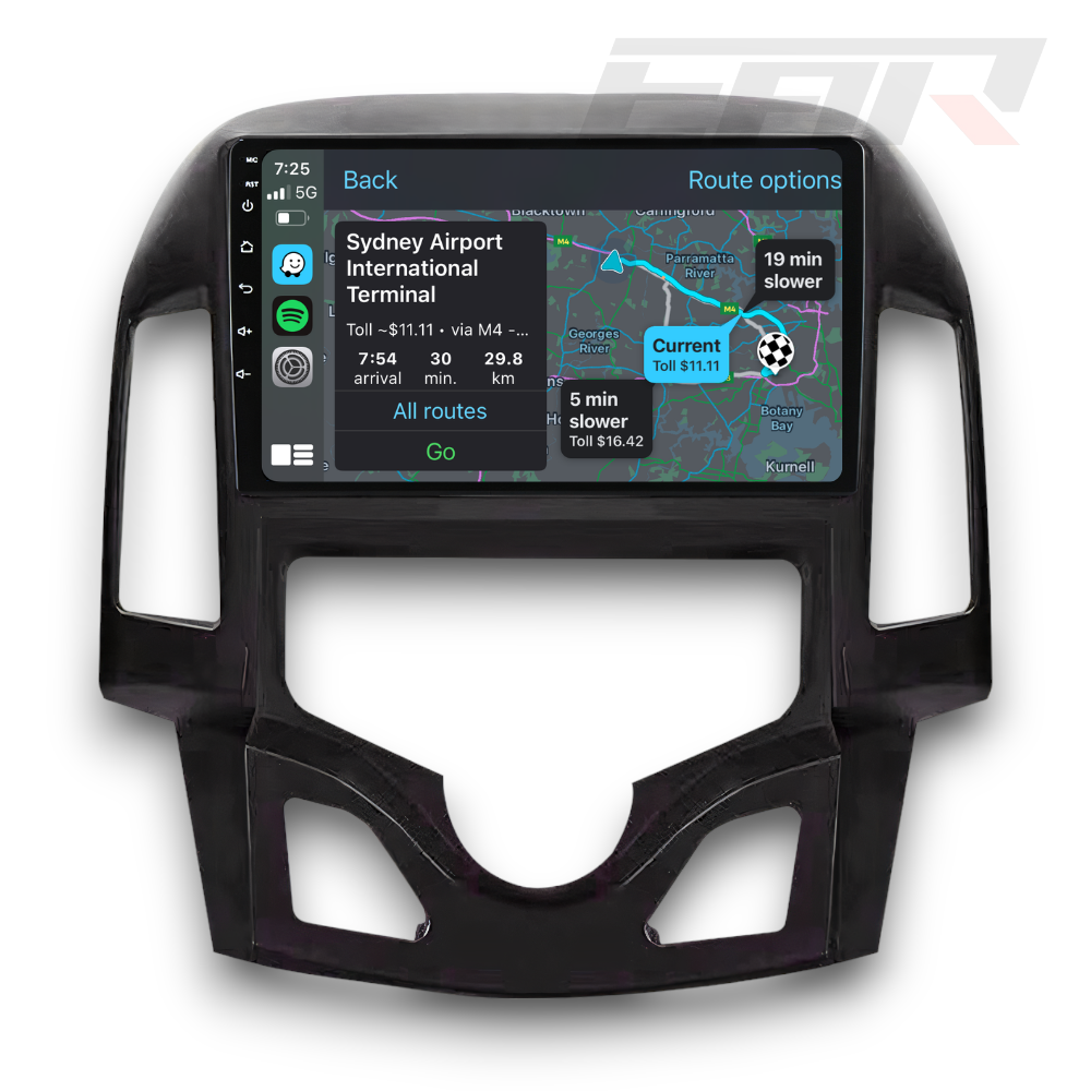 Hyundai i30 (2007 - 2012) Automatic A/C Multimedia 9" Touchscreen Display + Built-In Wireless Carplay & Android Auto