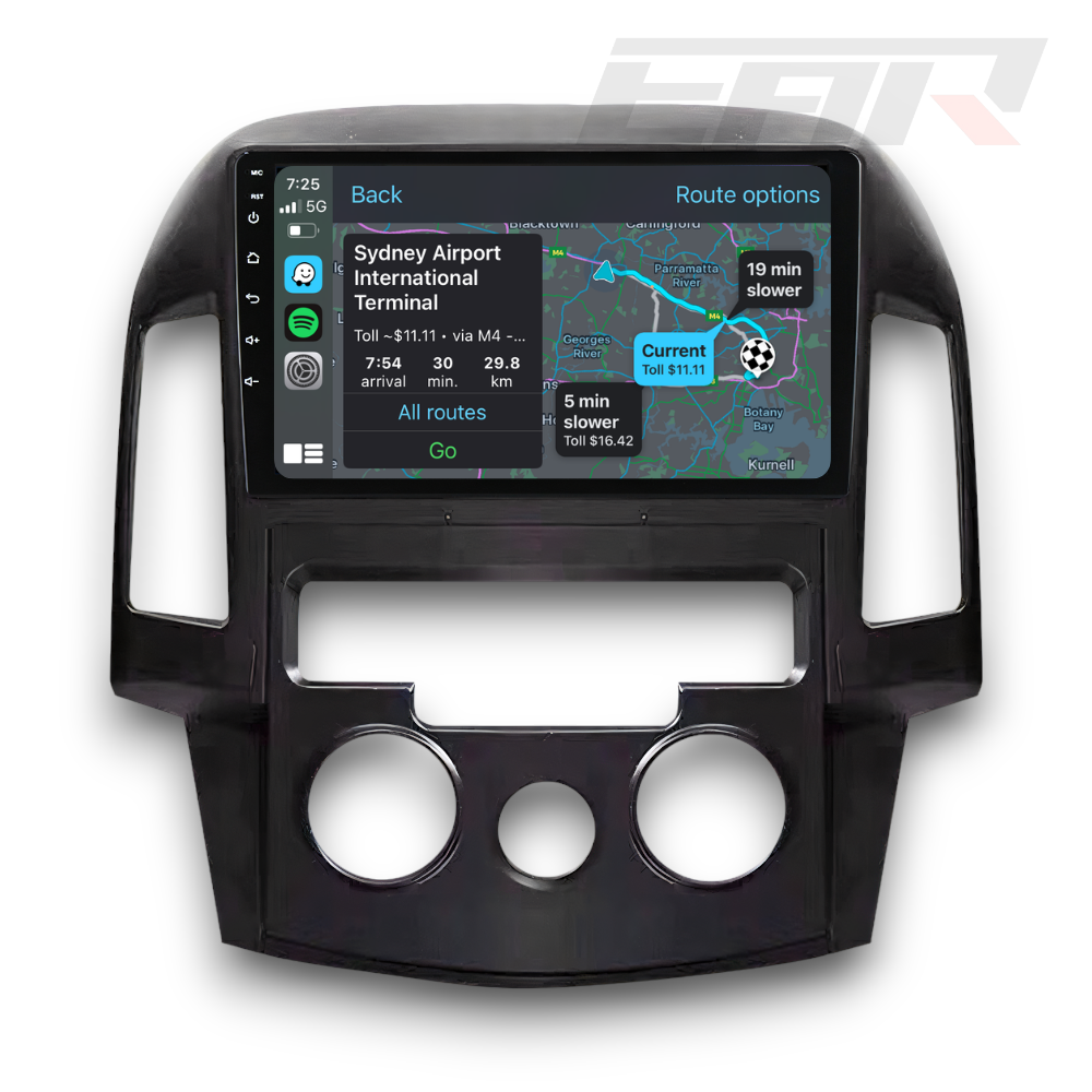 Hyundai i30 (2007 - 2012) Manual A/C Multimedia 9" Touchscreen Display + Built-In Wireless Carplay & Android Auto