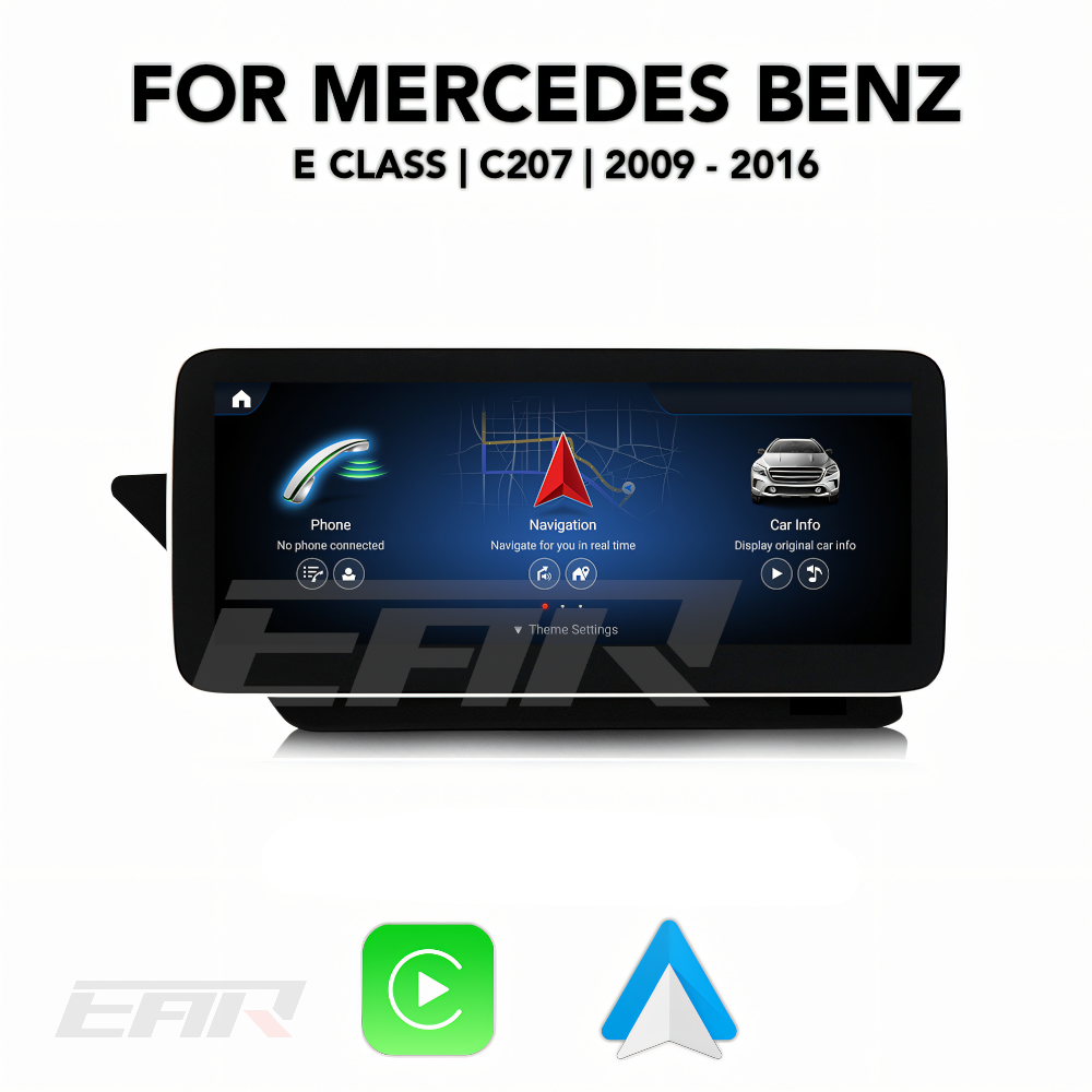 Mercedes Benz E Class Android 13.0 (C207/A207) Multimedia 10.25"/12.3" Touchscreen Display + Built-In Wireless Carplay & Android Auto | 2009 - 2017 | LHD/RHD