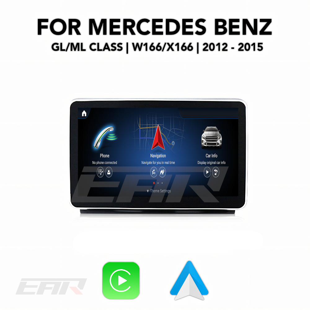 Mercedes Benz GL/ML Class Android 13.0 (W166/X166) Multimedia 9" Touchscreen Display + Built-In Wireless Carplay & Android Auto | 2012 - 2015 | LHD/RHD