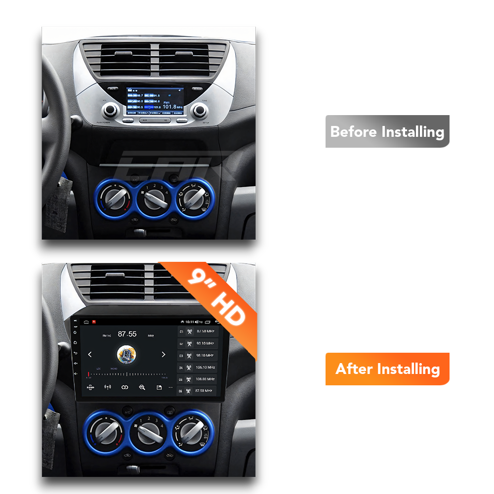 Suzuki Alto (2009 - 2016) Multimedia 9" Touchscreen Display + Built-In Wireless Carplay & Android Auto