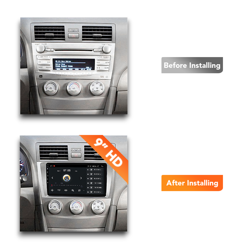 Toyota Camry (2006 - 2011) Multimedia 9" Touchscreen Display + Built-In Wireless Carplay & Android Auto