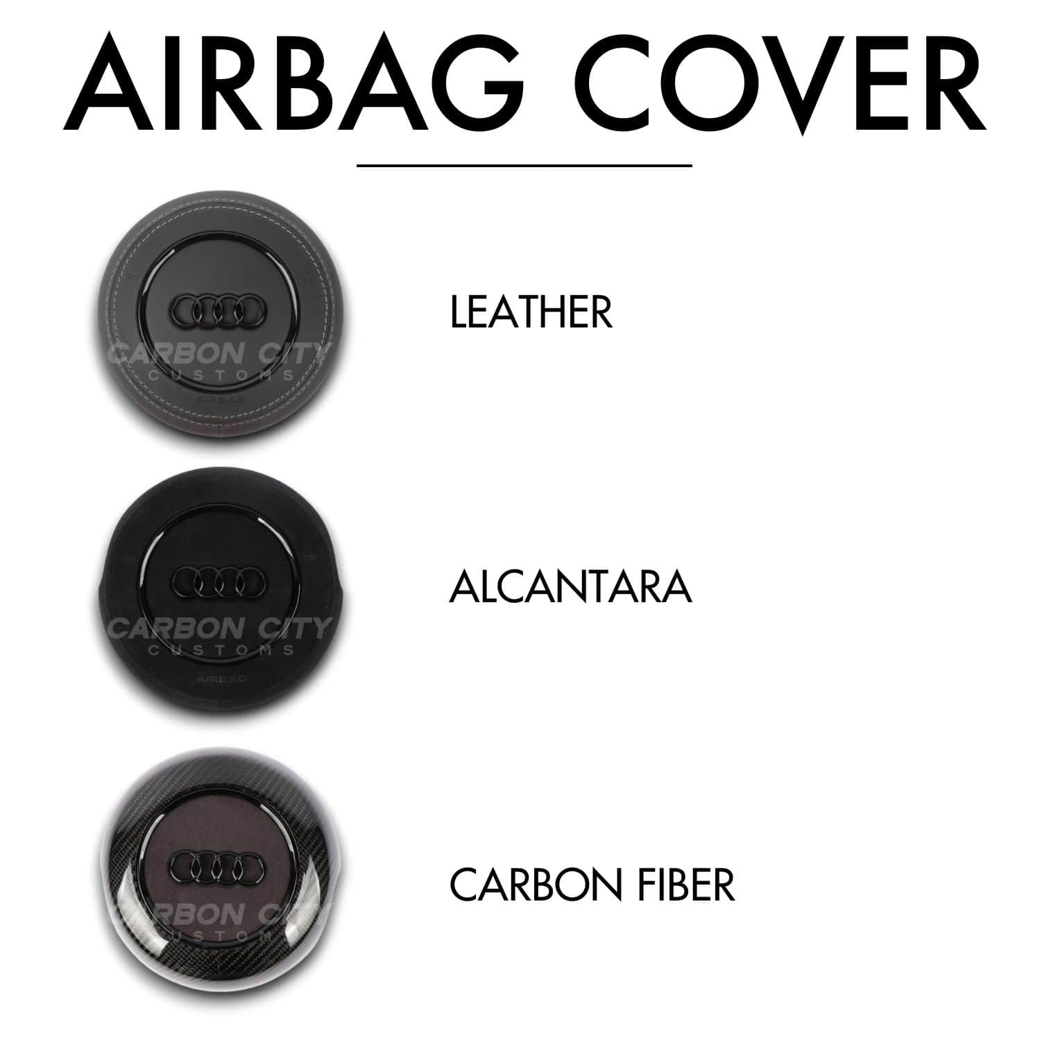 Audi A/S/RS Style (1st Gen) Customizable Steering Wheel (Fits 2013 - 2016 Models)