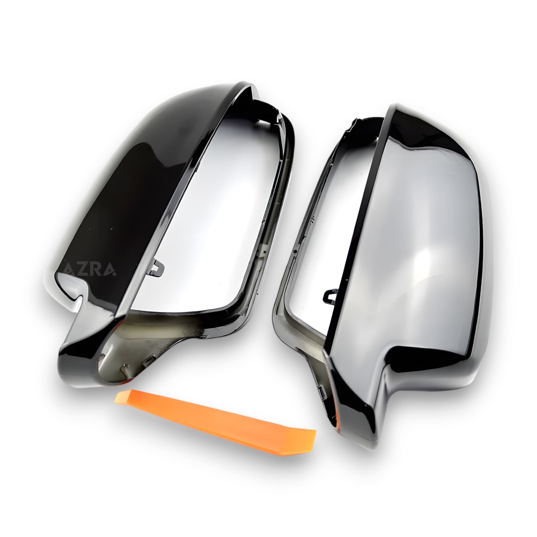 AZRA Audi A4/S4/A5/S5/A6/S6/A8/S8/Q3/SQ3 | B8 / B8.5 | Gloss Black / Carbon Print Mirror Caps Gloss Black B (Indicator Below Mirror)