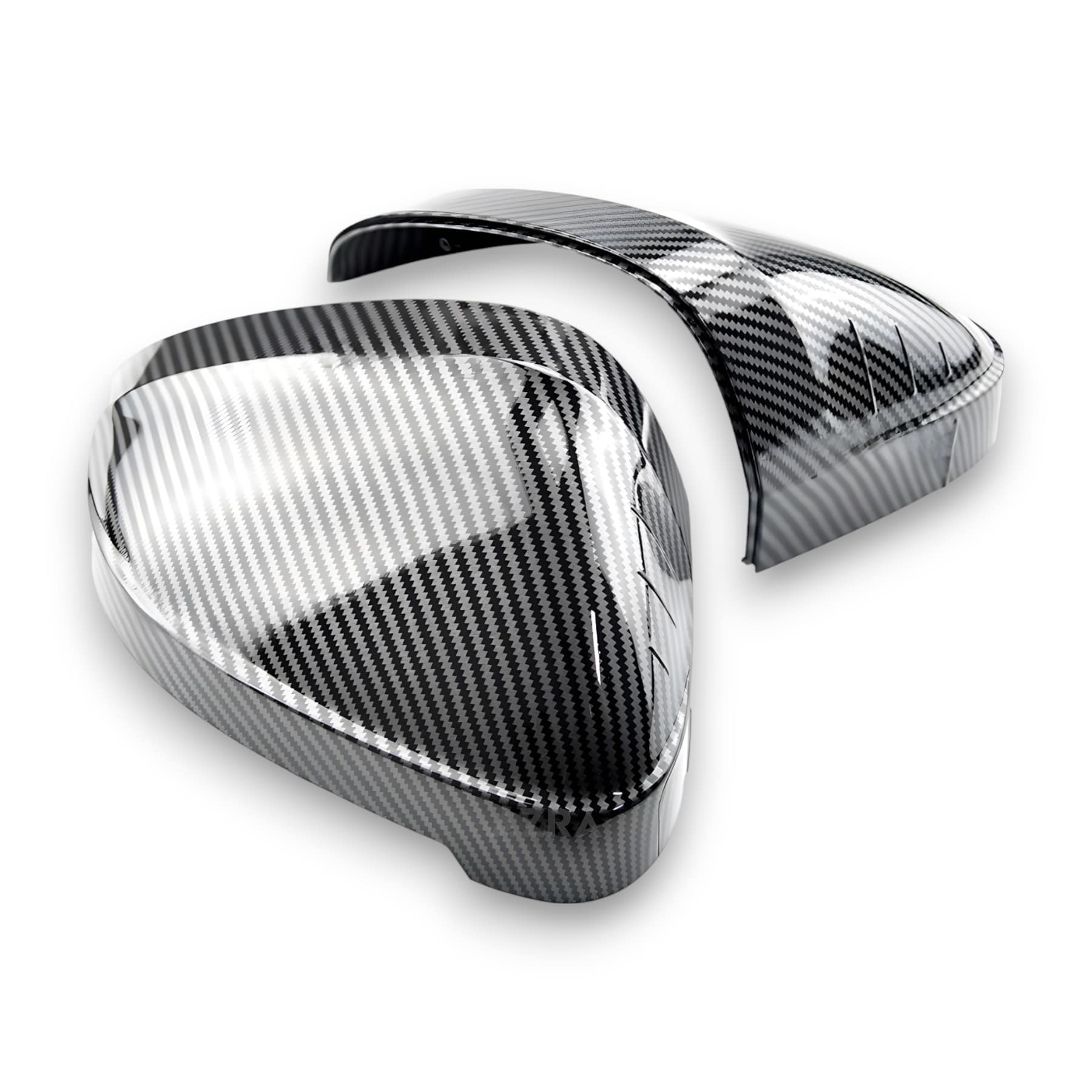 AZRA Audi A4 / S4 / RS4 / A5 / S5 / RS5 | B9 | Gloss Black / Carbon Print Mirror Caps | 2016 - 2020 Carbon Print Without Lane Assist Hole