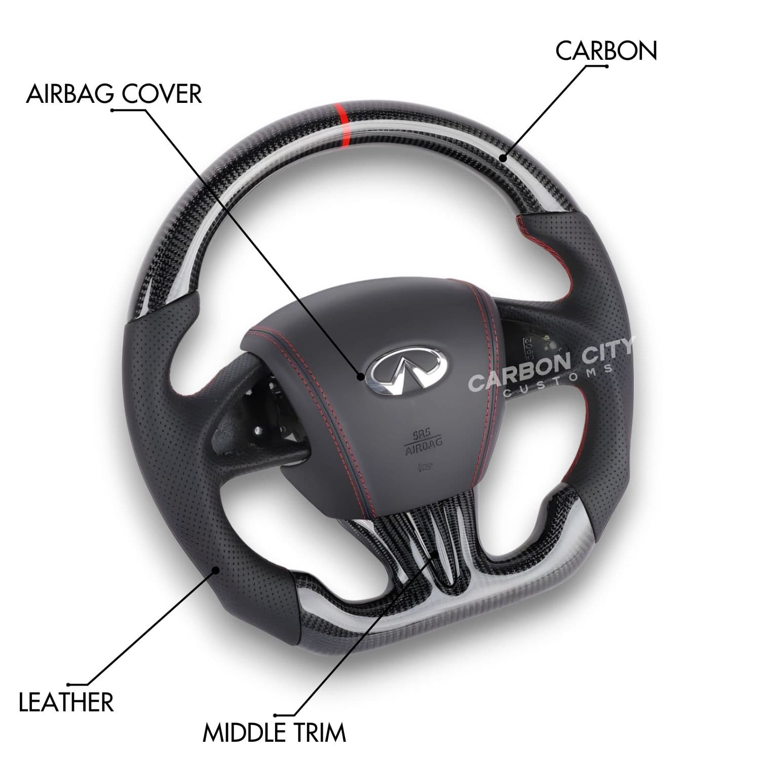Infiniti Q50 Style Customizable Steering Wheel | 2013 - 2018