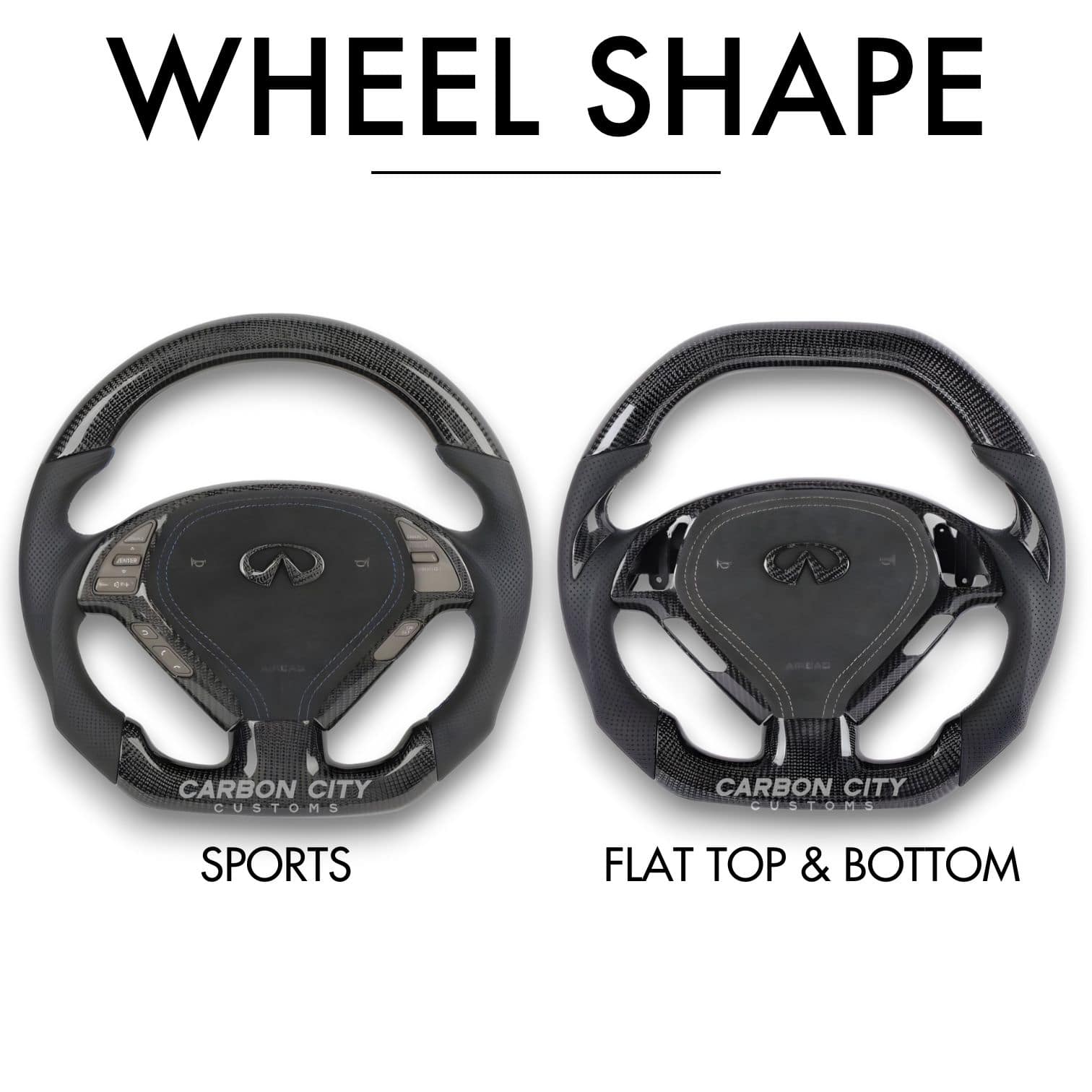 Infiniti G25/G35/G37 Style Customizable Steering Wheel