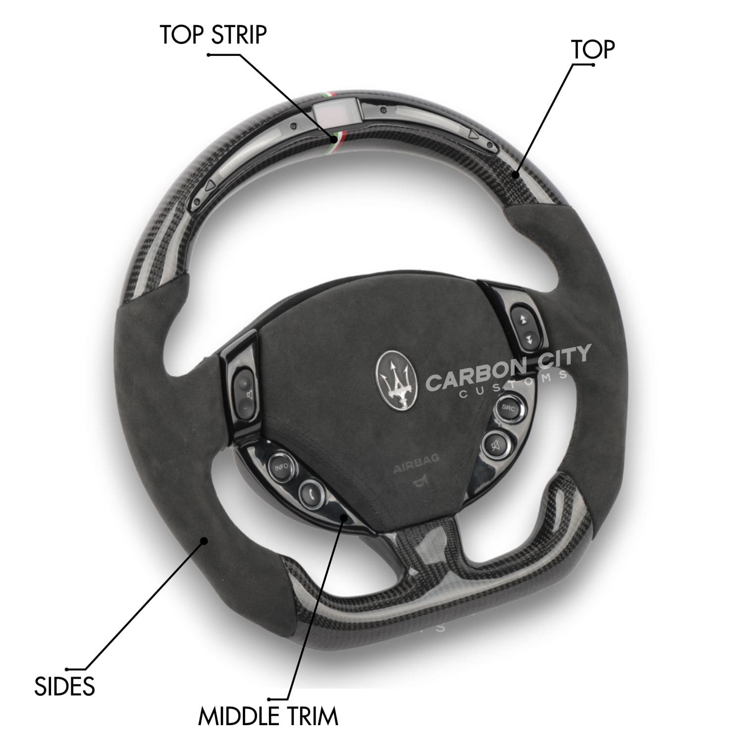 Maserati GranTurismo Style Customizable Steering Wheel