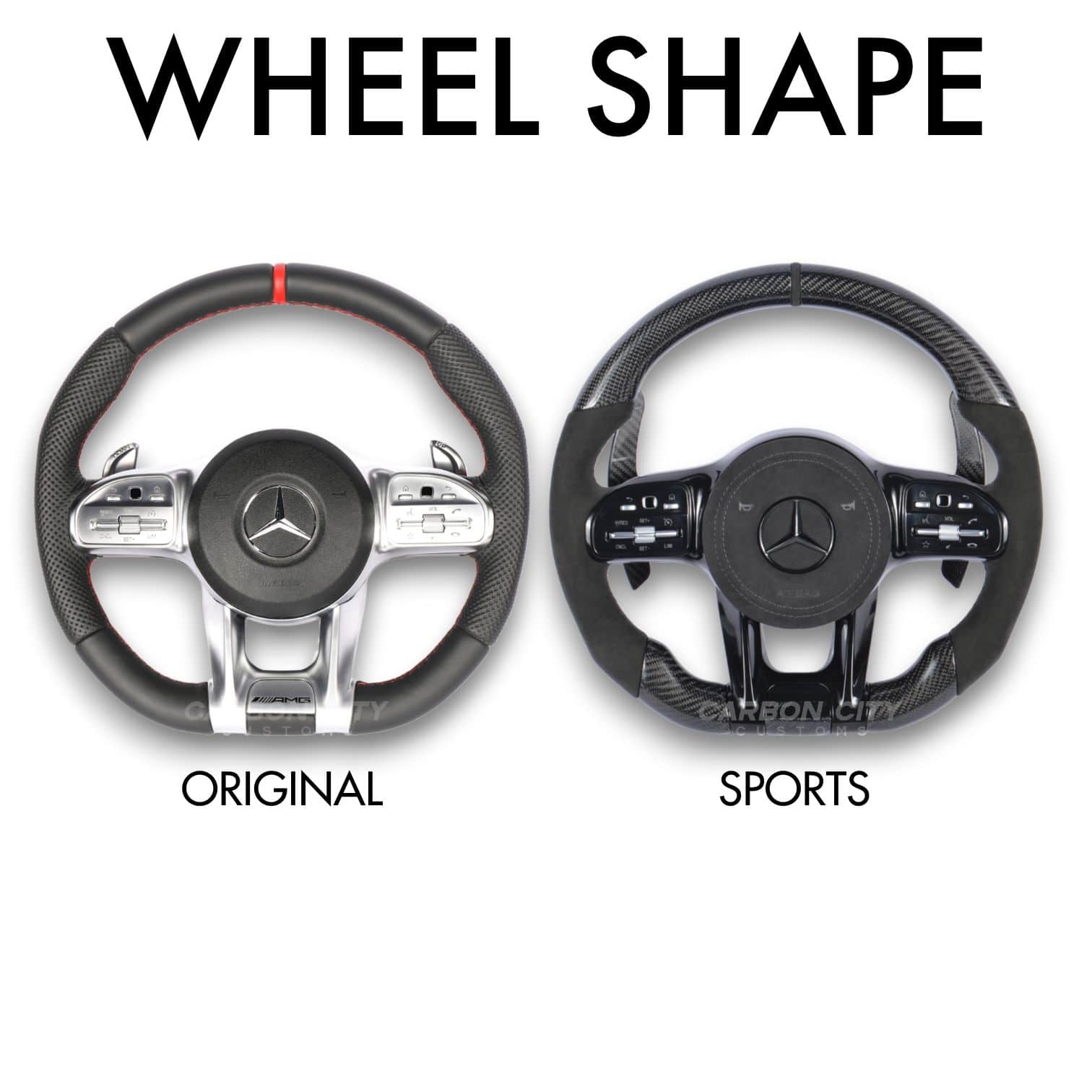 Mercedes-Benz 2020 AMG Performance Style Customizable Steering Wheel (Fits 2010+ All Models)