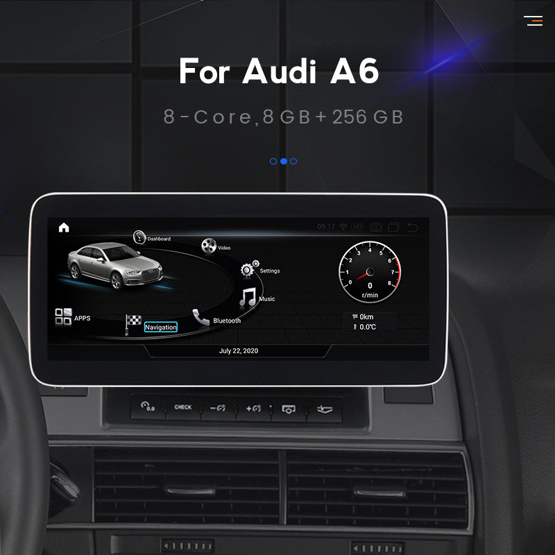 Audi A6/A6L/S6 Android 13.0 Multimedia 10.25"/12.5" Touchscreen Display + Built-In Wireless Carplay & Android Auto | 2005 - 2009 | LHD/RHD