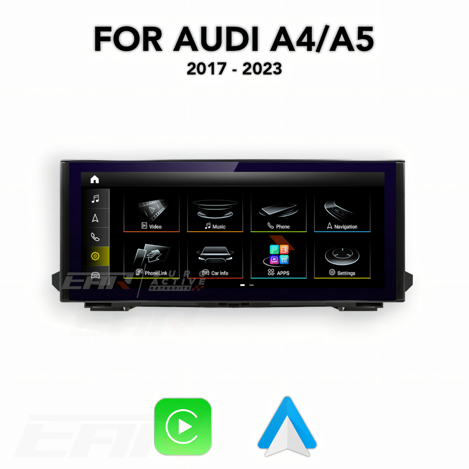 Audi A4/S4/RS4/A5/S5/RS5 | B9 | Android 13.0 Multimedia 10.25"/12.5" Touchscreen Display + Built-In Wireless Carplay & Android Auto | 2016 - 2024